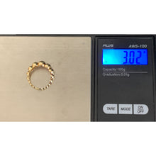 Load image into Gallery viewer, 18K Gold Ring Beaded Bubble  3.02 grams Size 4.75 - Rafant
