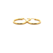 Load image into Gallery viewer, 18K Gold Earrings Hoops Polished 1.13 grams - Rafant
