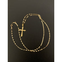 Load image into Gallery viewer, 18K Gold Necklace Chain 17.75 inches with Cross Pendant 1.69 grams - Rafant