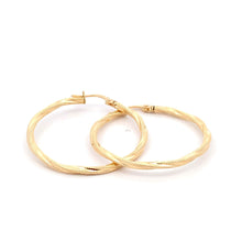 Load image into Gallery viewer, 18K Yellow Gold Earrings Hoops Spiral 1.52 grams - Rafant