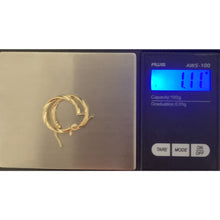 Load image into Gallery viewer, 18K Gold Earrings Hoops Loops Twisted Small 1.11 grams - Rafant