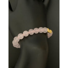Load image into Gallery viewer, 24K Gold Piyao Pixiu Lucky Charm Bracelet Rose Quartz Gemstones - Rafant