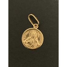 Load image into Gallery viewer, 18K Gold Pendant Round Jesus Christ 0.62 grams Very Small - Rafant