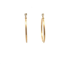 Load image into Gallery viewer, 18K Gold Earrings Hoops Polished 1.44 grams - Rafant