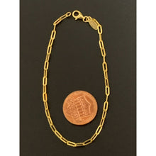Load image into Gallery viewer, 18K Gold Bracelet Paperclips 1.44 grams 7 inches - Rafant