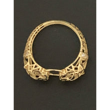 Load image into Gallery viewer, 18K Gold Ring Panther 1.16 grams Size 5.5 with Cubic Zirconia Stones - Rafant