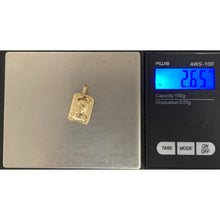 Load image into Gallery viewer, 18K Gold Pendant Square Woman Lady 2.65 grams with Defects  Back Has Scratches - Rafant