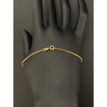 Load image into Gallery viewer, 18K Gold Bracelet Rolo Chain with Open Heart Charm 8 inches - Rafant