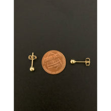 Load image into Gallery viewer, 18K Gold Earrings Stud Ball Polished Tiny Small 0.93 grams - Rafant