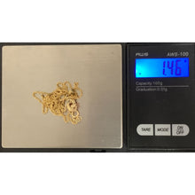 Load image into Gallery viewer, 18K Gold Necklace Chain 18 inches Twisted Knot Pendant 1.46 grams - Rafant