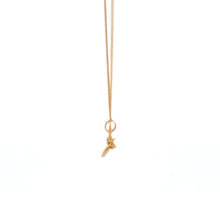 Load image into Gallery viewer, 18K Gold Necklace Chain 17.75 inches Pendant Heart Puffed Beads Tiny 1.48 grams - Rafant