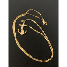 Load image into Gallery viewer, 18k Gold Necklace Chain 19.50" with Cross Anchor Pendant - Rafant