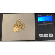 Load image into Gallery viewer, 18K Gold Necklace Chain 17.50 inches with Mother Mary Pendant 1.66 grams - Rafant
