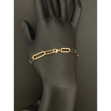 Load image into Gallery viewer, 18K Gold Bracelet Paperclip 7.5 inches 2.40 grams - Rafant