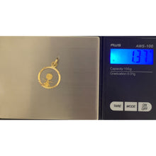 Load image into Gallery viewer, 18K Gold Pendant Swords Round Circle 1.37 grams - Rafant