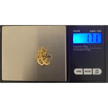 Load image into Gallery viewer, 18K Gold Necklace Chain 18 inches with Double Heart Pendant 1.71 grams - Rafant