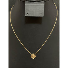 Load image into Gallery viewer, 18K Gold Necklace Centered Flower 16 inches 2.22 grams - Rafant