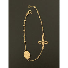 Load image into Gallery viewer, 18K Gold Bracelet Rosary Mother Mary Cross 2.16 grams 7.25 inches - Rafant