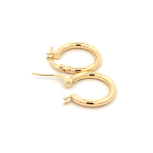 Load image into Gallery viewer, 18K Gold Earrings Hoops Small Polished Plain - Rafant