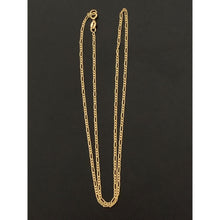 Load image into Gallery viewer, 18K Gold Necklace Figaro Chain Only Lightweight 1.30 grams 17.75 inches - Rafant