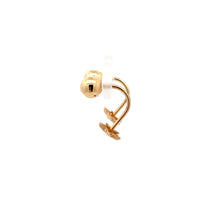 Load image into Gallery viewer, 18K Yellow Gold Earrings Screw Type Ball Star 1.35 grams - Rafant