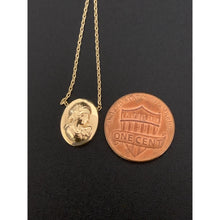 Load image into Gallery viewer, 18K Gold Necklace Chain 17.25" plus 1 inch Woman Lady Charm 2.40 grams - Rafant