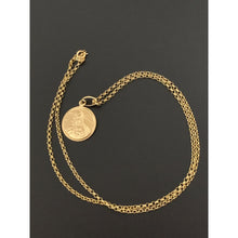 Load image into Gallery viewer, 18K Gold Necklace Chain 17.75 inches with Jesus Christ Pendant 2.32 grams - Rafant