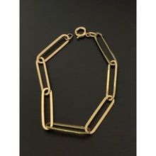 Load image into Gallery viewer, 18K Gold Bracelet Paperclip Large Links 7 inches 2.95 grams - Rafant