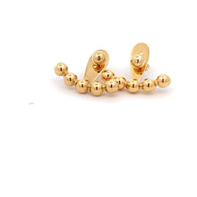 Load image into Gallery viewer, 18K Gold Earrings Balls Stud Post Dangle 2.06 grams - Rafant