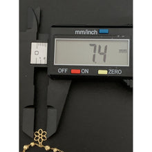 Load image into Gallery viewer, 18K Gold Bracelet 7 inches plus 1" Flower Charms Cubic Zirconia 1.98 grams - Rafant