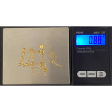 Load image into Gallery viewer, 18K Gold Necklace Chain 17.5" with Beads 0.88 grams Lightweight Dainty - Rafant