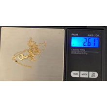 Load image into Gallery viewer, 18K Gold Necklace Chain 17.75" w/Heart Pendant and Earrings Set - Rafant