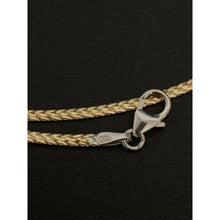 Load image into Gallery viewer, 18K Gold Necklace Omega Flexible White Yellow Gold Two Tone 16 inches 2.43 grams - Rafant