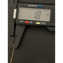 Load image into Gallery viewer, 18K Gold Necklace Chain Charm Beads 17.50 inches 1.18 grams - Rafant