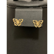 Load image into Gallery viewer, 18K Gold Earrings Pendant Butterfly Sets 1.92 grams - Rafant