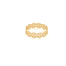 Load image into Gallery viewer, 18K Gold Ring Fortune Coin Size Size 7.5 - Rafant
