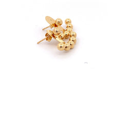 Load image into Gallery viewer, 18K Gold Earrings Balls Stud Post Dangle 2.06 grams - Rafant