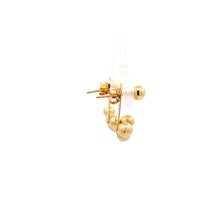 Load image into Gallery viewer, 18K Gold Earrings Balls Stud Post Dangle 2.06 grams - Rafant