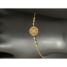 Load image into Gallery viewer, 18K Gold Bracelet Circle Round Bead Charms Size 6.5 inches plus 1 inch extensions - Rafant