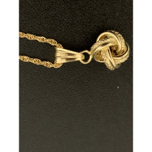 Load image into Gallery viewer, 18K Gold Necklace Chain 18 inches with Knot Pendant 1.50 grams - Rafant