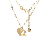 Load image into Gallery viewer, 18K Yellow Gold Necklace Chain 17 inches Pendant Heart plus 0.75 inches Extension - Rafant