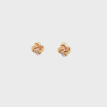 Load and play video in Gallery viewer, 18K Yellow Gold Earrings Stud Knot 1.22 grams Small