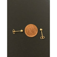 Load image into Gallery viewer, 18K Gold Earrings Stud Polished Balls Very Small 0.92 grams - Rafant