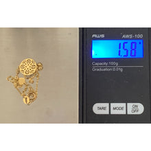 Load image into Gallery viewer, 18K Gold Bracelet Circle Round Bead Charms Size 6.5 inches plus 1 inch extensions - Rafant