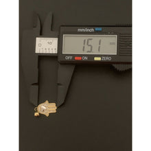 Load image into Gallery viewer, 18K Gold Pendant Hand of Fatima Cubic Zirconia 1.25 grams - Rafant