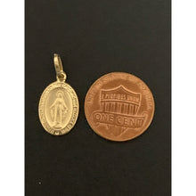 Load image into Gallery viewer, 18K Gold Pendant Mother Mary Oval 1.03 grams - Rafant