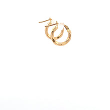 Load image into Gallery viewer, 18K Yellow Gold Earrings Hoops Very Tiny 0.95 grams - Rafant