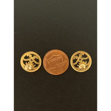 Load image into Gallery viewer, 18K Gold Earrings Stud Round Circle 2.27 grams White Yellow Gold - Rafant