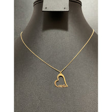 Load image into Gallery viewer, 18K Gold Necklace Chain 16.5 inches Love Heart Pendant 1.60 grams - Rafant