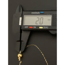 Load image into Gallery viewer, 18K Gold Necklace Chain 16.5 inches Polished Ball Pendant Charm 0.94 grams - Rafant